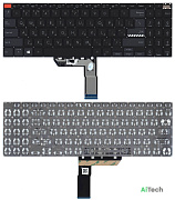 Клавиатура для Asus VivoBook PRO 16 M7600QA Черная с подсветкой p/n: 0KNB0-56OWUS00