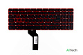 Клавиатура для Acer Nitro 5 AN515-51 черная с красной подсветкой без рамки p/n: SX152702A-RU - фото