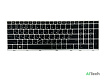 Клавиатура для HP 755 G3 G4 серебристая рамка без подсвети p/n: 821157-271, HPM14N56R0J9301 - фото
