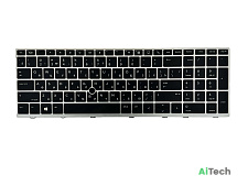 Клавиатура для HP 755 G3 G4 серебристая рамка без подсвети p/n: 821157-271, HPM14N56R0J9301