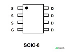 Микросхема AO4458 N-Channel MOSFET 30V 20A SOIC8
