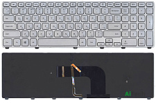 Клавиатура для ноутбука Dell 17-7000 Серебро без подсветки p/n: MP-13B53USJ442, 9Z.NAVBW.01D