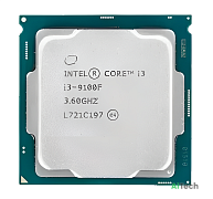 Процессор Intel Core i3-9100f 3.6GHz, 4C/4T, 6Mb L3, DDR4-2400, TDP-65W