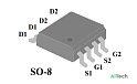 Микросхема AP4232BGM N-Channel MOSFET 30V 7.6A SO8 - фото