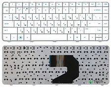 Клавиатура для HP Pavilion G6-1000 Белая p/n: R15, V121026DS1, 651763-251, 653390-251, 6037B0061001