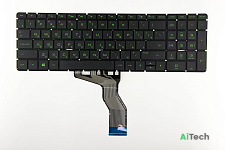 Клавиатура для HP 15-ab 17-g Черная с зеленой подсветкой p/n: 809031-251