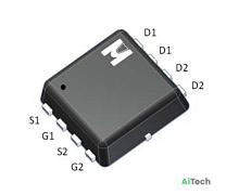 Микросхема EMB17A03V N-Channel MOSFET 30V 10A EDFN3x3