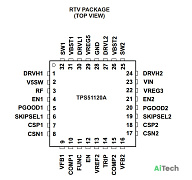 Микросхема TPS51220ARTVT 4*4mm