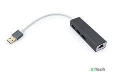 Адаптер USB Type-A на USB 3.0*3 + RJ45