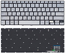 Клавиатура для ноутбука Samsung 730U3E 740U3E NP740U3E серебро с подсветкой  p/n: BA75-04469K