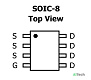 Микросхема AO4415 P-Channel MOSFET 30V 8A SO-8 - фото