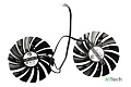 Вентилятор для Gigabyte RX470 MSI GTX1080Ti RX570 RX580 4pin мама 88мм p/n: PLD10010S12HH - фото