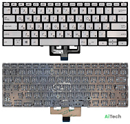 Клавиатура для Asus UX433FA UX433FN серебро с подсветкой p/n: 0KNB0-262GUA00