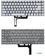 Клавиатура для MSI GF63 GF65 GS65 GS66 серебро с подсветкой p/n: NSK-FDABN - фото