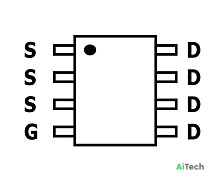 Микросхема AO4710 N-Channel MOSFET 30V 12.7A SO-8